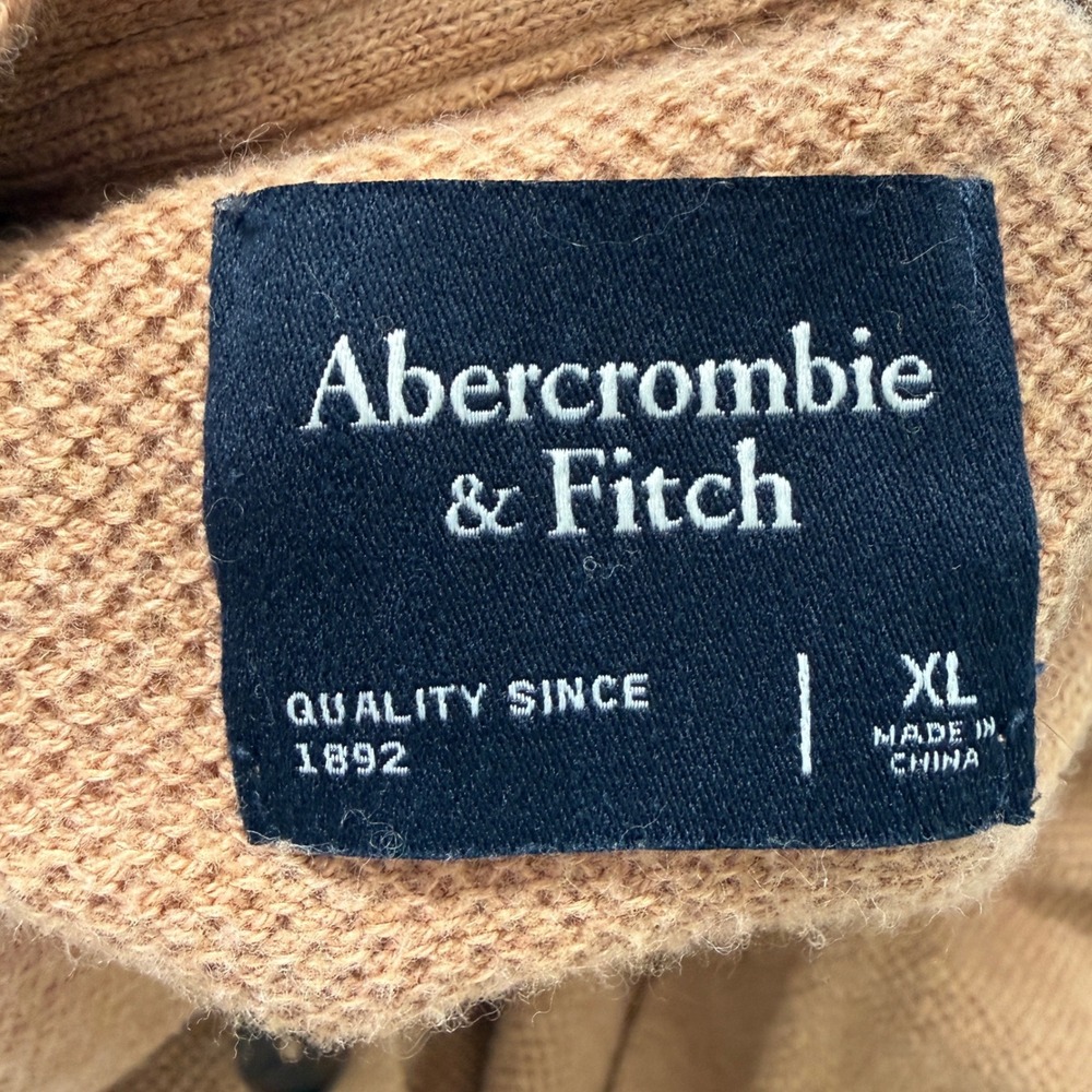 Abercrombie Fitch Brown Cotton Cashmere Button Cardigan Sweater XL Gilmore Girls - Picture 3 of 8